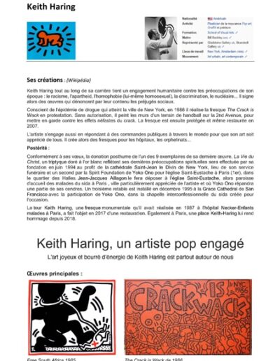 3 Keith Haring son oeuvre Page 3
