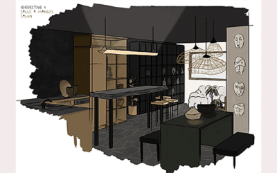 Travail de Marjolaine, étudiante en Design d’Intérieur