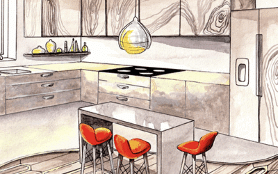 Plans d’un aménagement intérieur par notre étudiante Karina !
